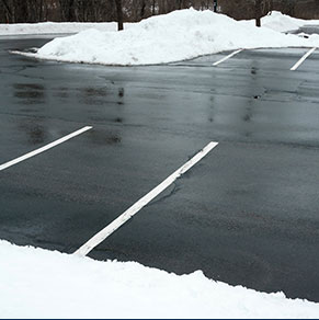 Parking Lot with Snow